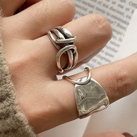 Jewelry - NEW 925 Sterling Silver Open Adjustable Ring A